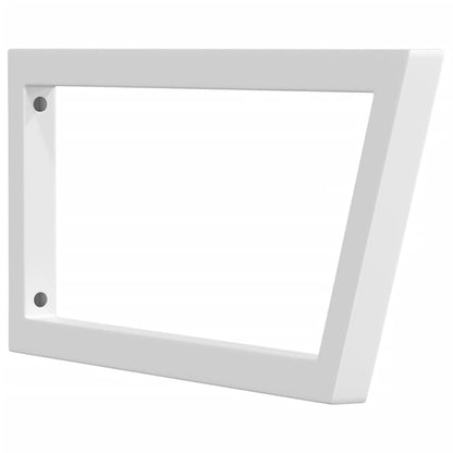 Shelf Brackets for Washbasin 2 pcs White Trapezium Steel