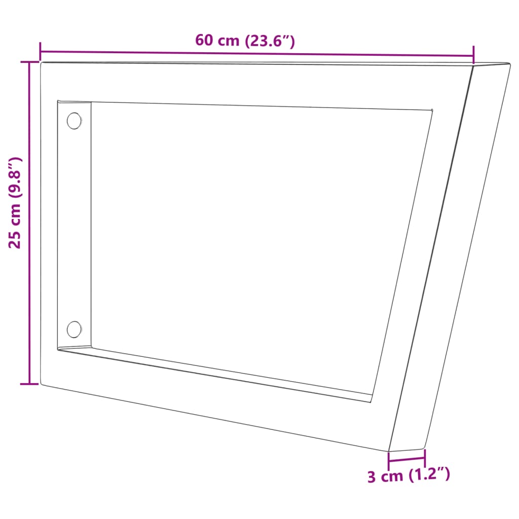 Shelf Brackets for Washbasin 2 pcs White Trapezium Steel