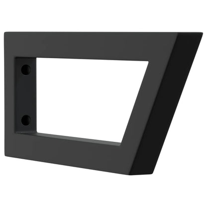 Shelf Brackets for Washbasin 2 pcs Black Trapezium Steel