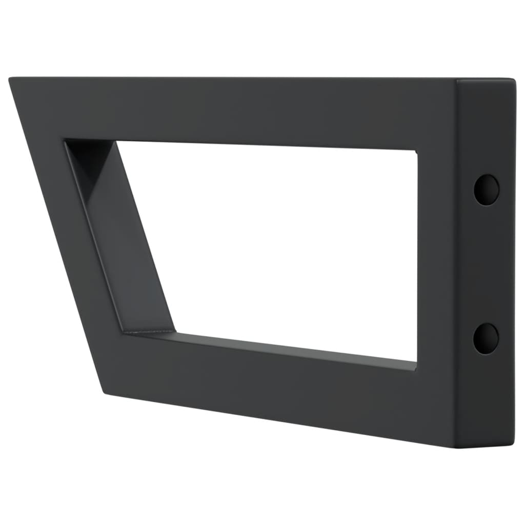 Shelf Brackets for Washbasin 2 pcs Black Trapezium Steel