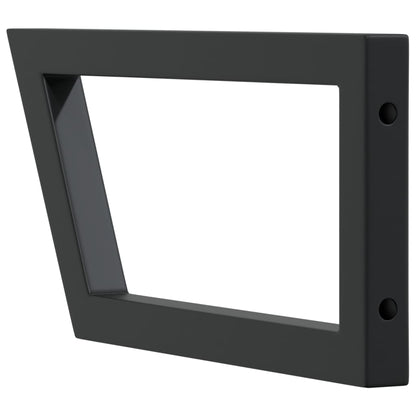 Shelf Brackets for Washbasin 2 pcs Black Trapezium Steel