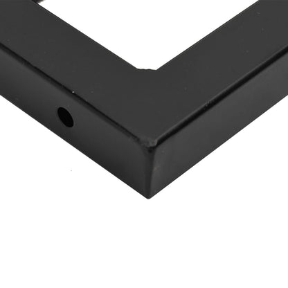 Shelf Brackets for Washbasin 2 pcs Black Trapezium Steel