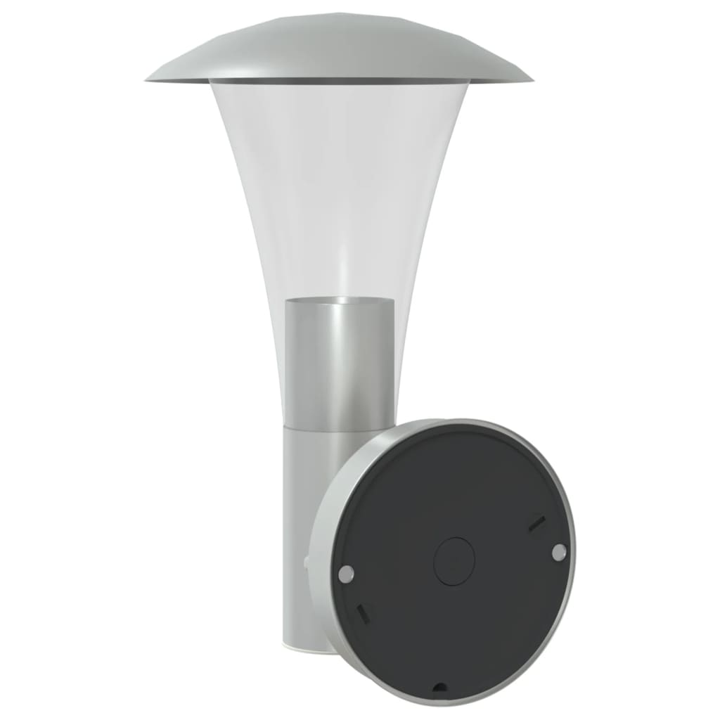 Outdoor Wall Lights with Sensors 2pcs Silver Stainless Steel