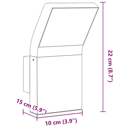 Outdoor LED Wall Light Black Die-cast Aluminium