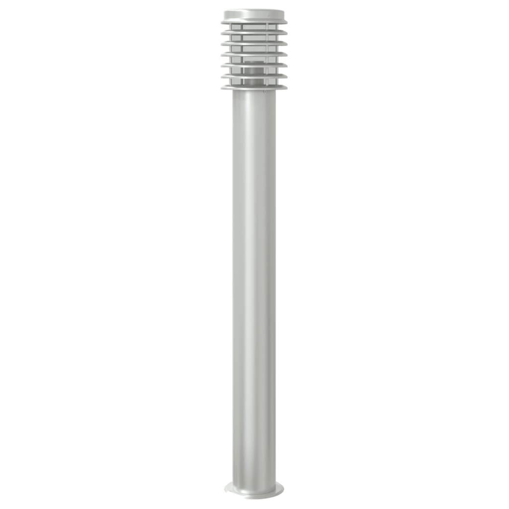 Outdoor Floor Lamps 3pcs Silver 110cm Stainless Steel