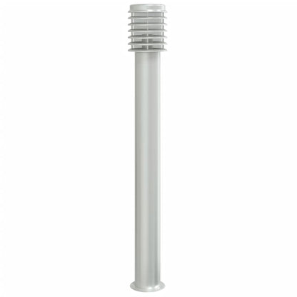 Outdoor Floor Lamps 3pcs Silver 110cm Stainless Steel