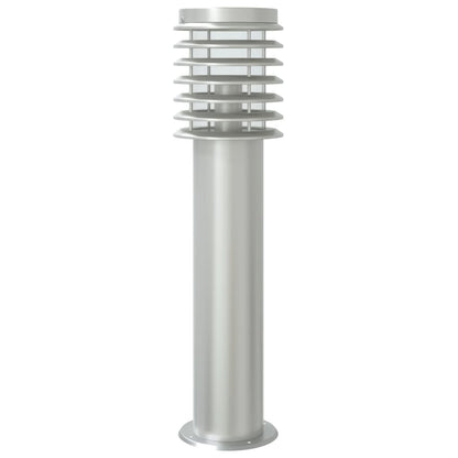 Outdoor Floor Lamp with Sensor Silver 60 cm Stainless Steel