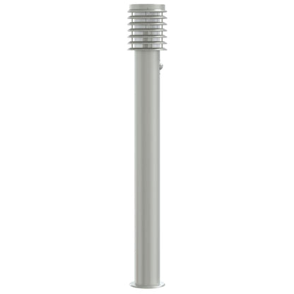 Outdoor Floor Lamp with Sensor Silver 110cm Stainless Steel