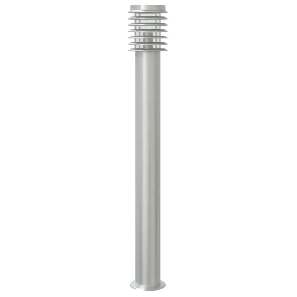 Outdoor Floor Lamps with Sensors 3pcs Silver 110cm Stainless Steel