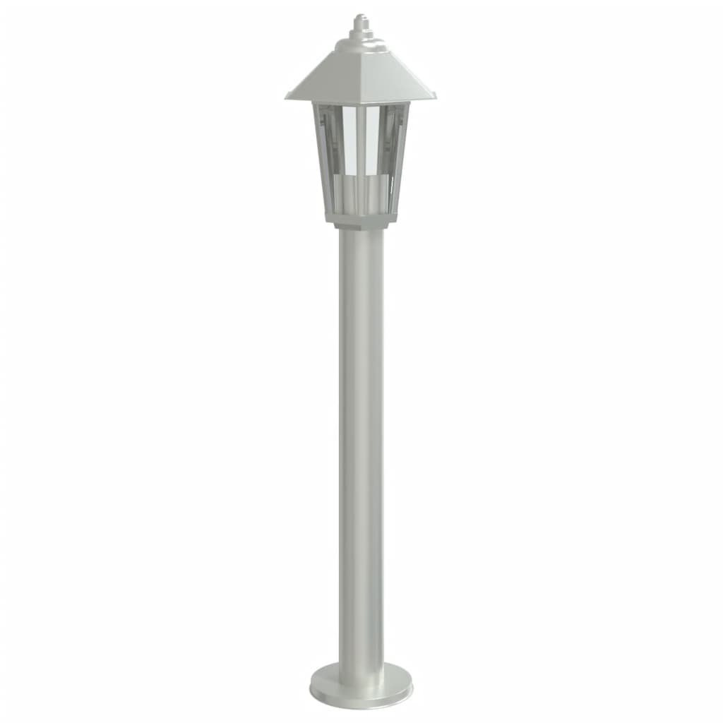 Outdoor Floor Lamps 3pcs Silver 80 cm Stainless Steel