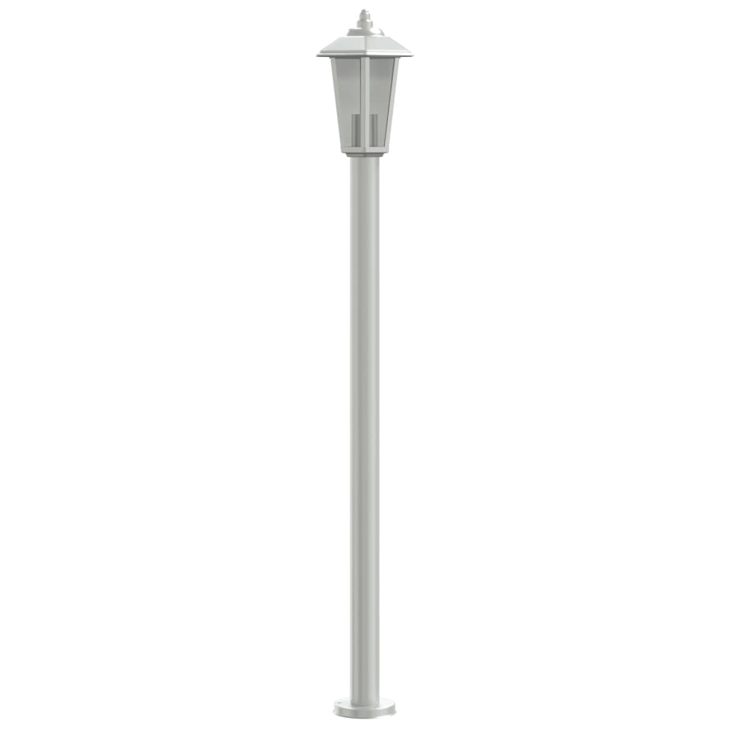 Outdoor Floor Lamps 3pcs Silver 120 cm Stainless Steel