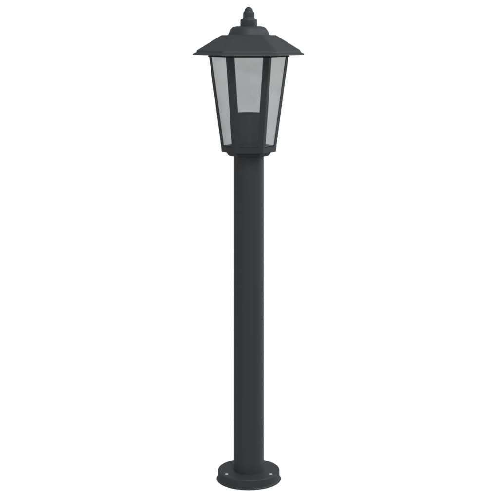 Outdoor Floor Lamps 3pcs Black 80 cm Stainless Steel