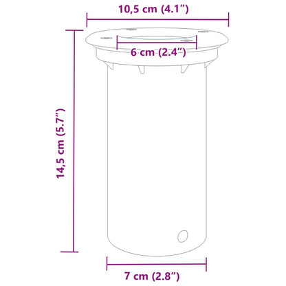 Outdoor Ground Light Round Black 10.5x10.5cm Die-cast Aluminium