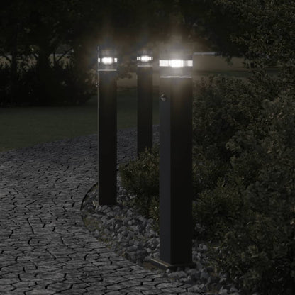 Outdoor Floor Lamp with Sensor Black 80 cm Aluminium