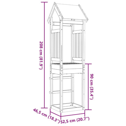 Play Tower 52.5x46.5x208 cm Solid Wood Pine