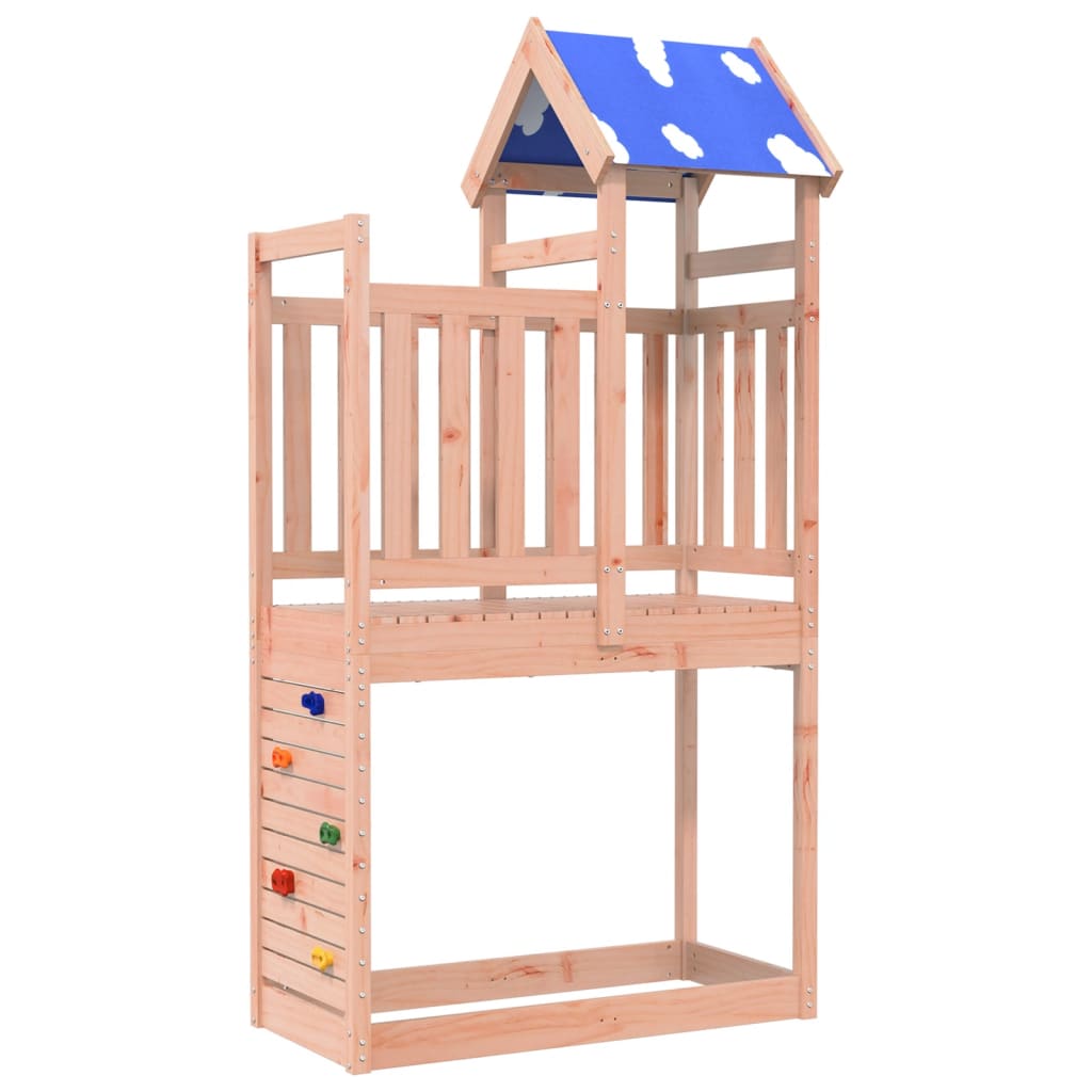 Play Tower with Rockwall 110.5x52.5x215cm Solid Wood Douglas Fir