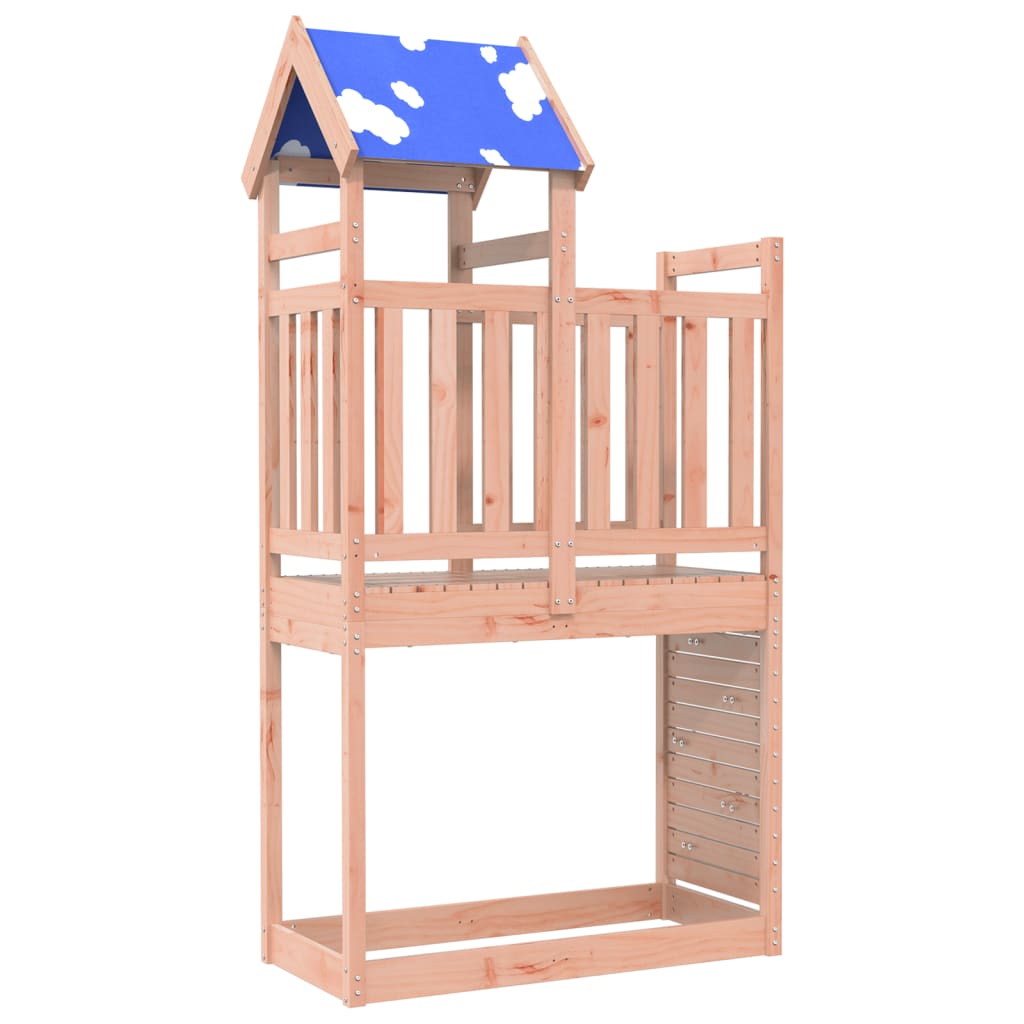 Play Tower with Rockwall 110.5x52.5x215cm Solid Wood Douglas Fir