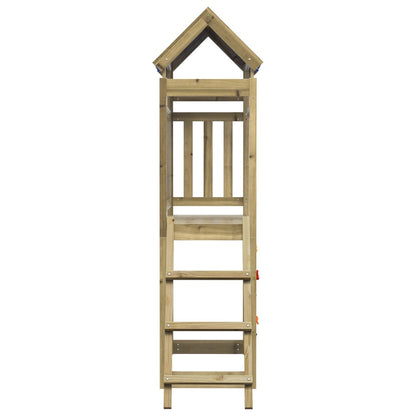 Play Tower with Rockwall 110.5x52.5x215cm Impregnated Wood Pine