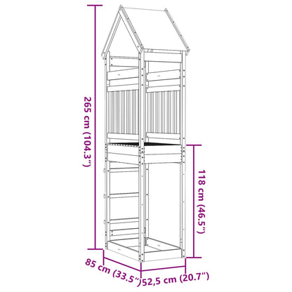 Play Tower 85x52.5x265 cm Solid Wood Pine