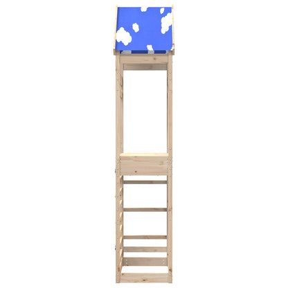 Play Tower with Rockwall 85x52.5x265 cm Solid Wood Pine