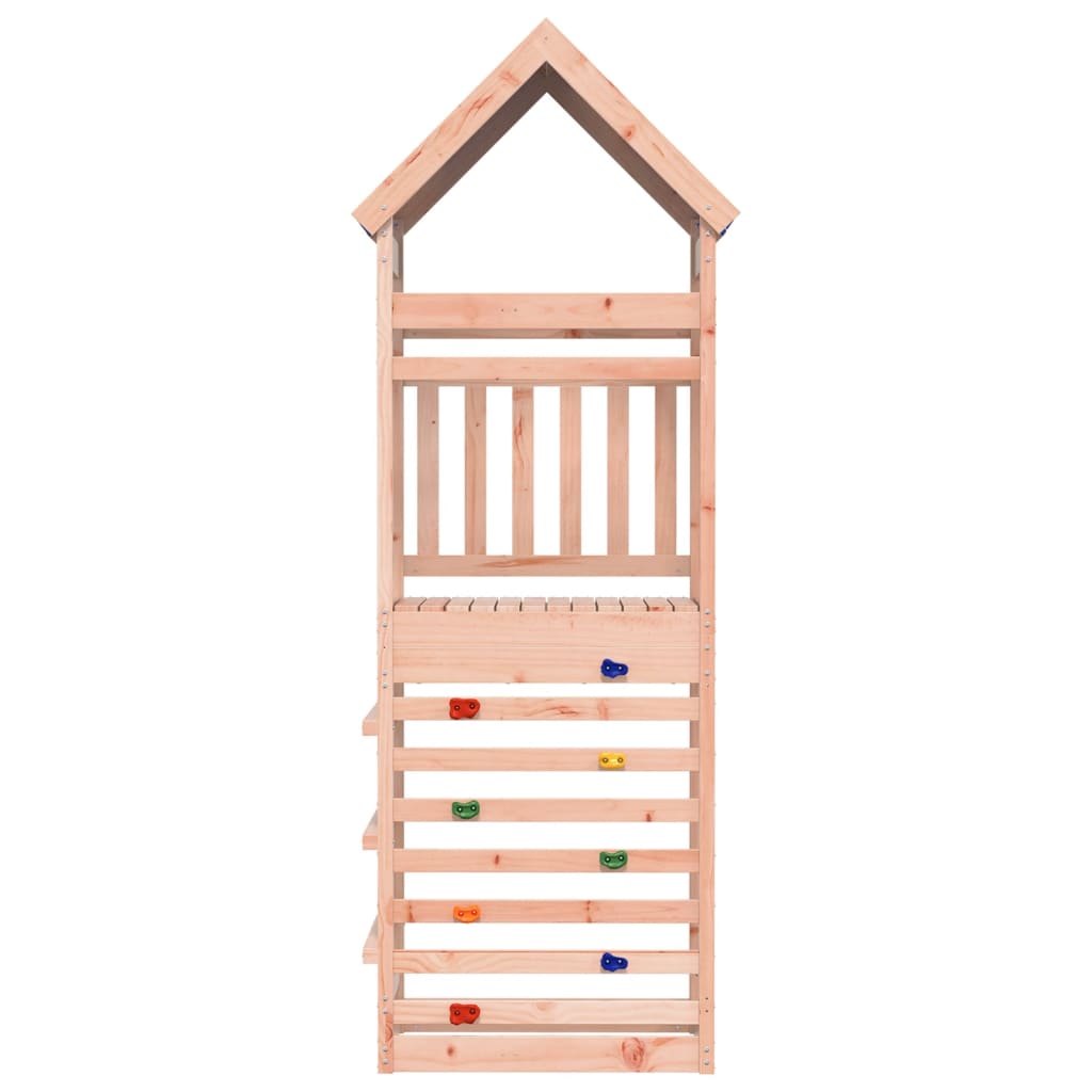 Play Tower with Rockwall 85x52.5x265 cm Solid Wood Douglas Fir