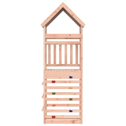 Play Tower with Rockwall 85x52.5x265 cm Solid Wood Douglas Fir