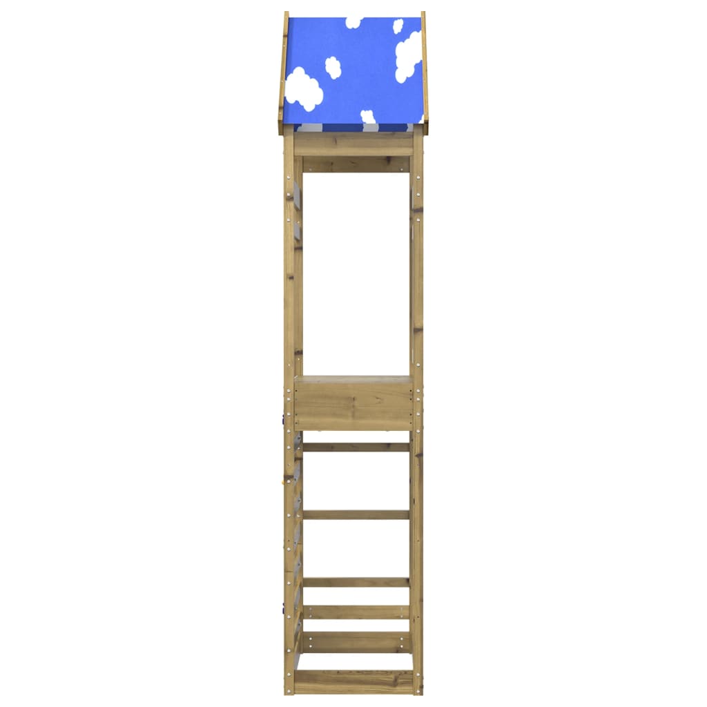 Play Tower with Rockwall 85x52.5x265 cm Impregnated Wood Pine