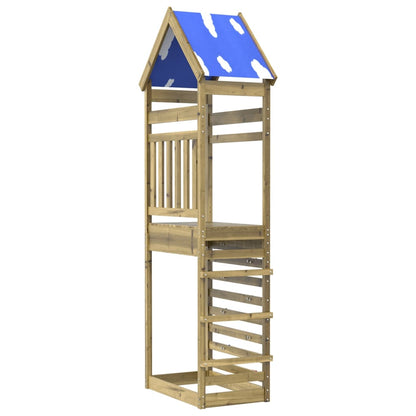 Play Tower with Rockwall 85x52.5x265 cm Impregnated Wood Pine