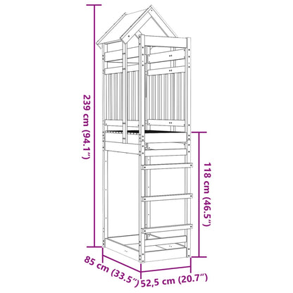 Play Tower 85x52.5x239 cm Solid Wood Douglas Fir