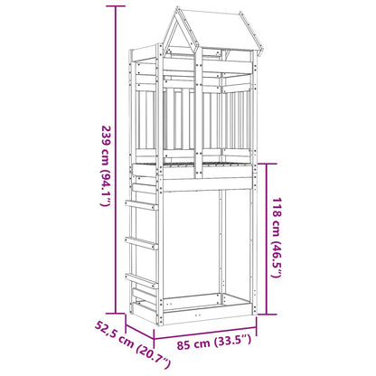 Play Tower 85x52.5x239 cm Solid Wood Pine