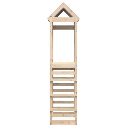 Play Tower with Rockwall 85x52.5x239 cm Solid Wood Pine