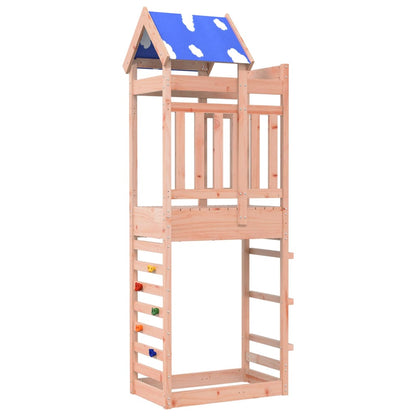 Play Tower with Rockwall 85x52.5x239 cm Solid Wood Douglas Fir