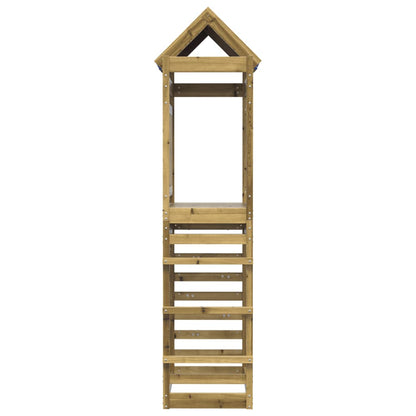 Play Tower with Rockwall 85x52.5x239 cm Impregnated Wood Pine