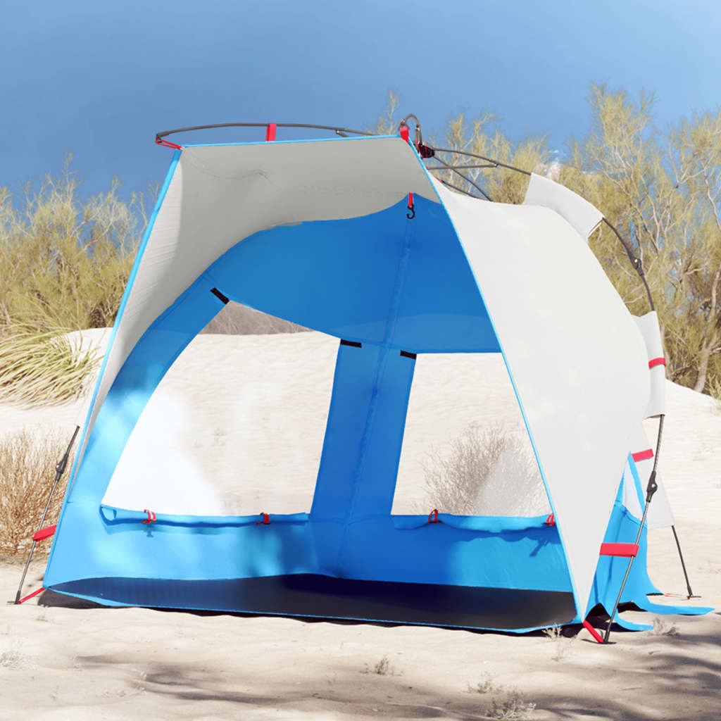 Beach Tent 2-Person Azure Blue Quick Release Waterproof