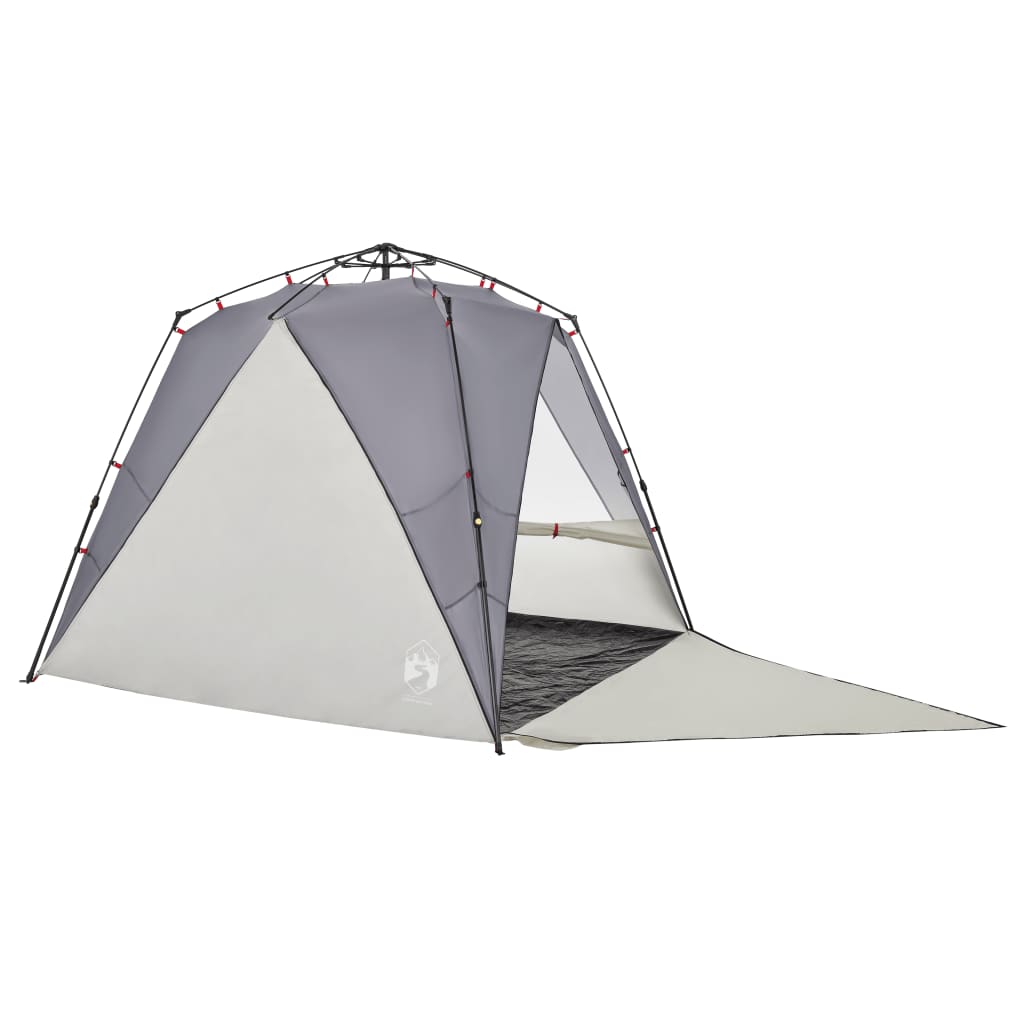 Beach Tent 4-Person Grey Quick Release Waterproof