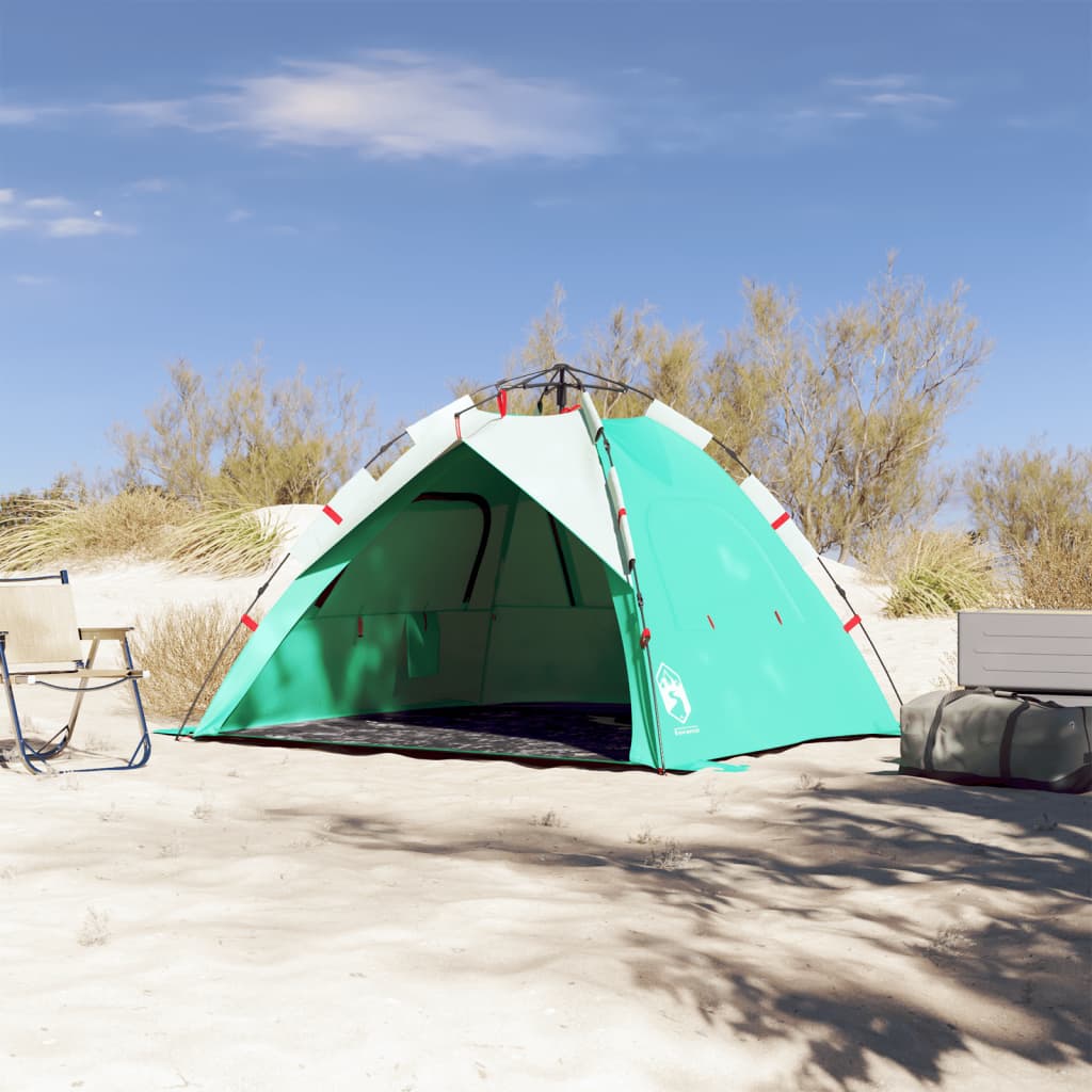 Beach Tent 3-Person Sea Green Quick Release Waterproof