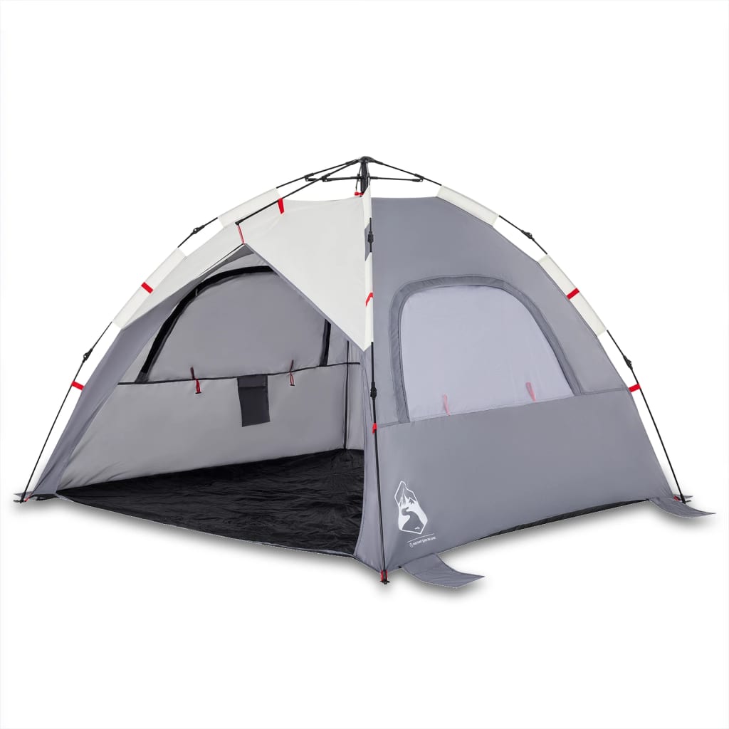 Beach Tent 3-Person Grey Quick Release Waterproof