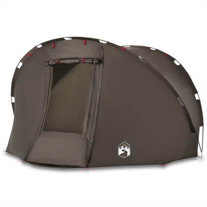 Fishing Tent 5-Person Brown Waterproof