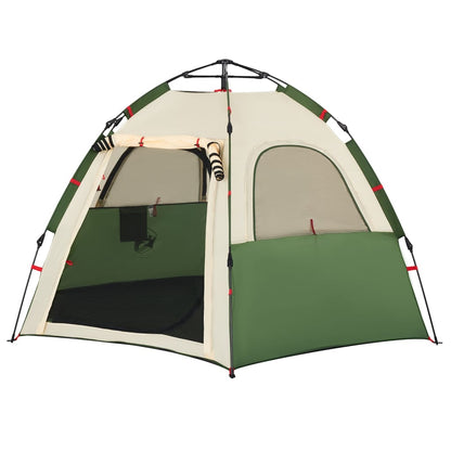 Camping Tent Cabin 4-Person Green Quick Release