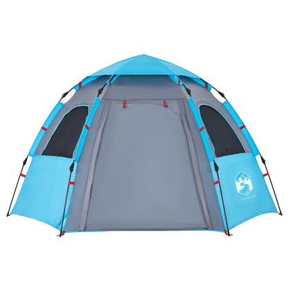 Camping Tent Cabin 4-Person Blue Quick Release