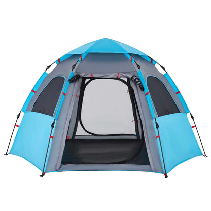 Camping Tent Cabin 4-Person Blue Quick Release