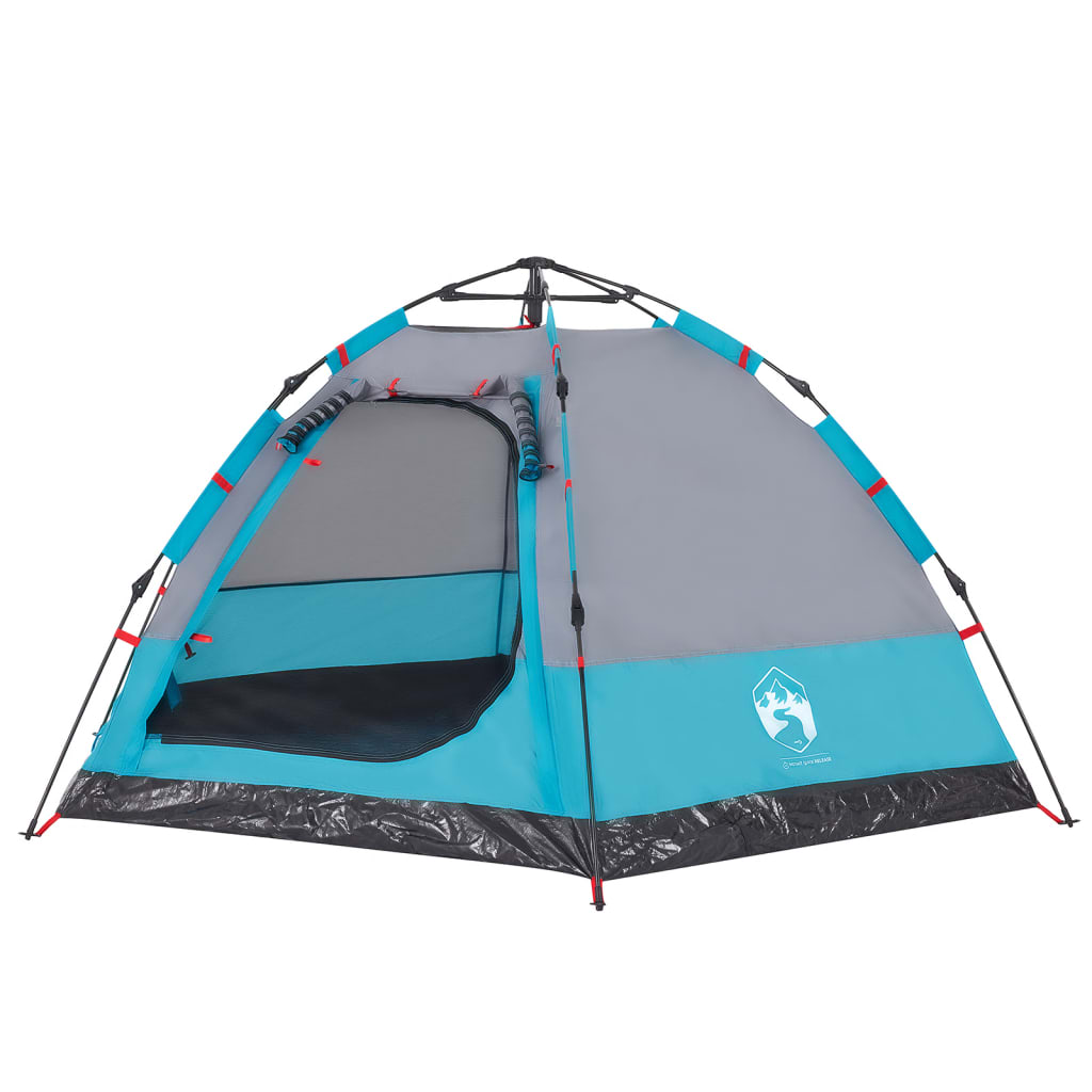 Camping Tent Cabin 4-Person Blue Quick Release