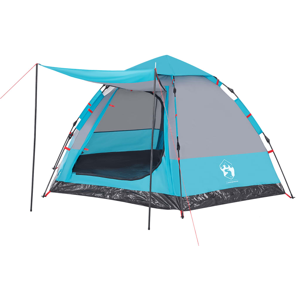 Camping Tent Cabin 4-Person Blue Quick Release