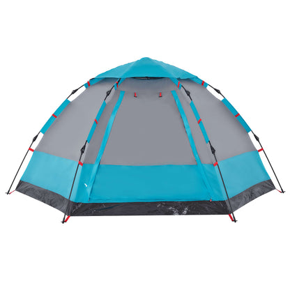 Camping Tent Cabin 4-Person Blue Quick Release