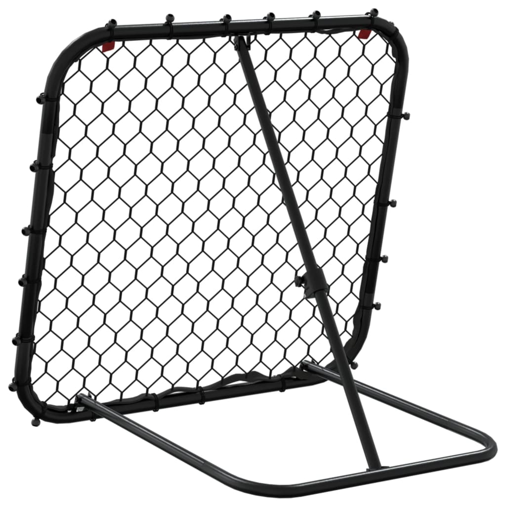 Football Rebounder Adjustable Black 84x73x60-80 cm Steel