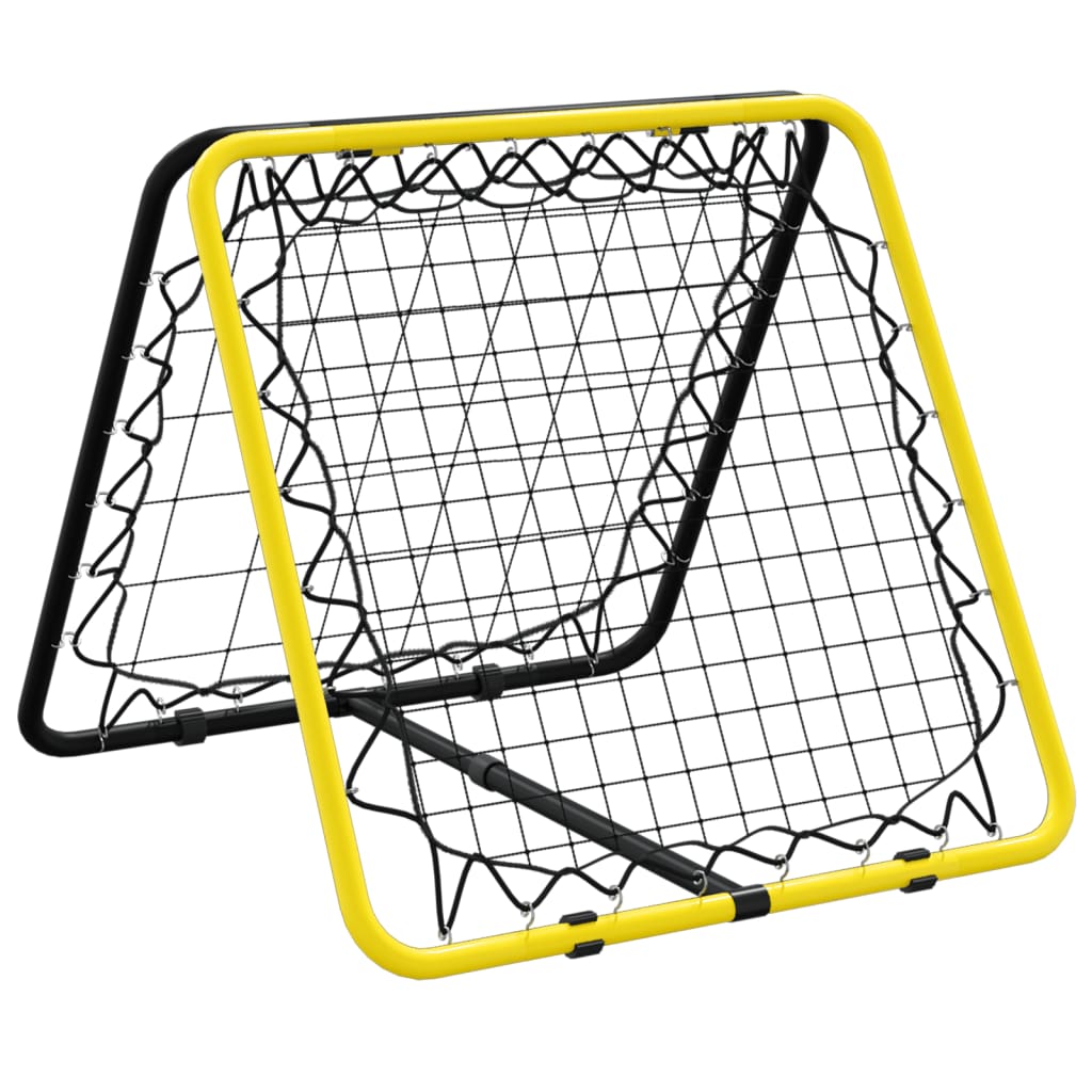 Football Rebounder Double Side Adjustable Yellow and Black Steel