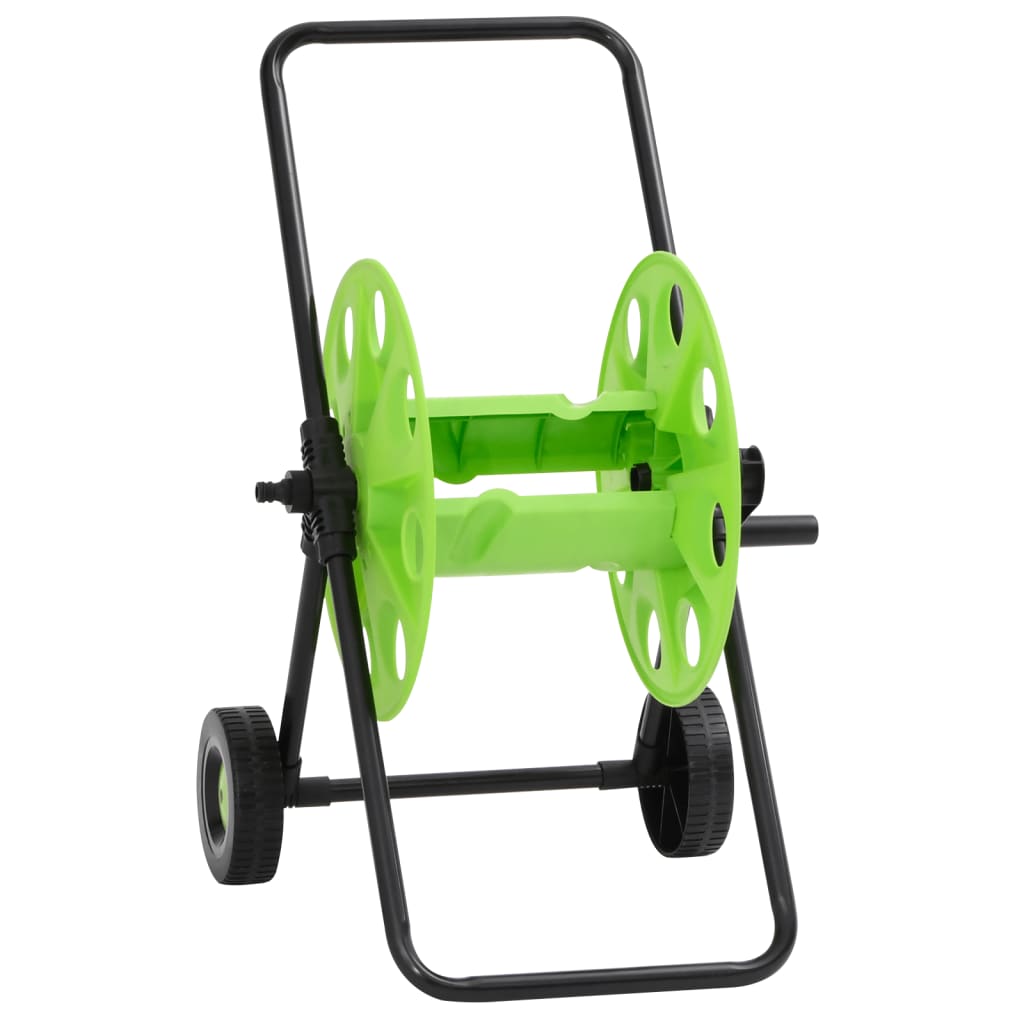 Green Hose Reel Cart for 60 m 1/2" Hose Steel