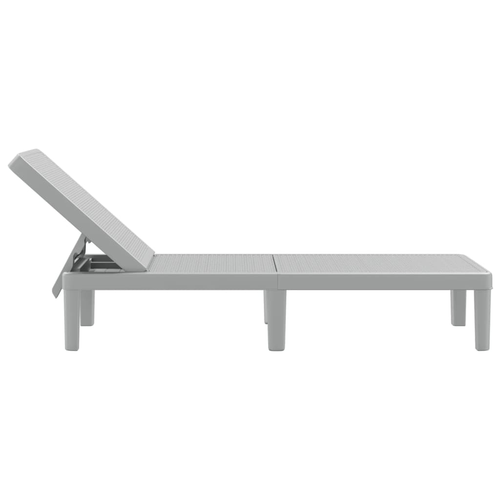 4-Way Height Adjustable Sun Lounger 155.5x57x28 cm Polypropylene