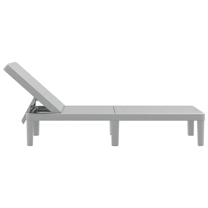 4-Way Height Adjustable Sun Lounger 155.5x57x28 cm Polypropylene