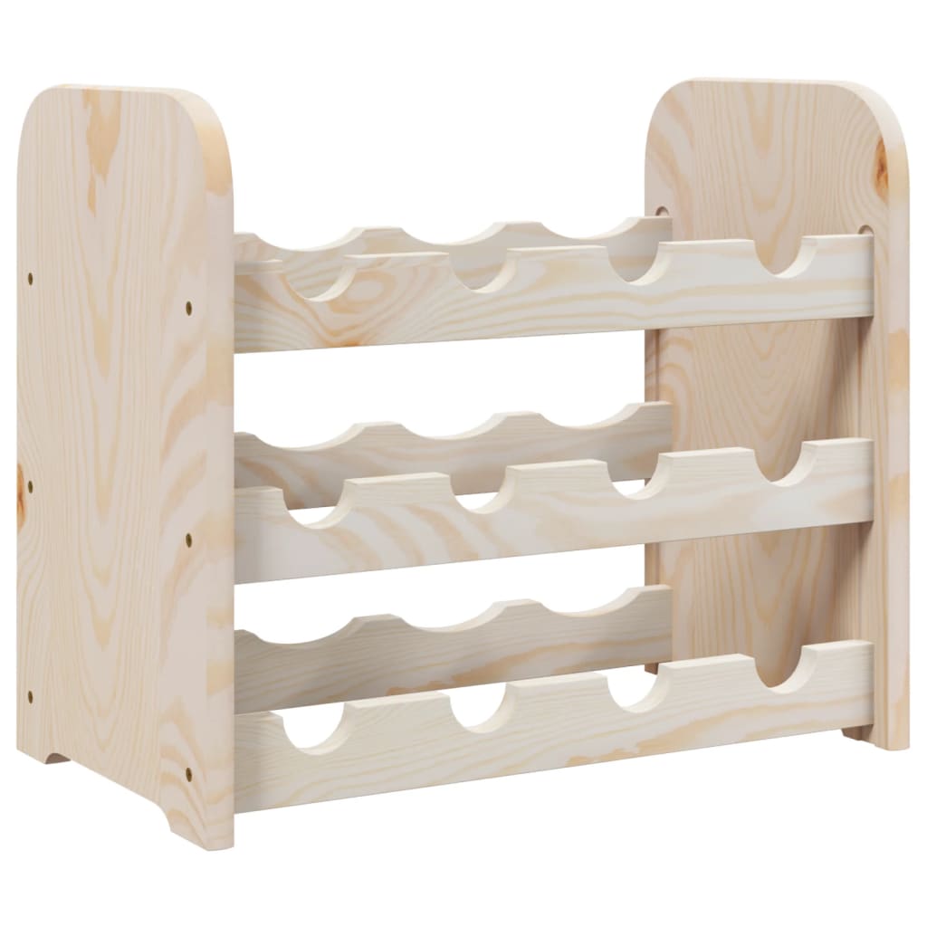 Wine Rack 43x25x37 cm Solid Wood Pine